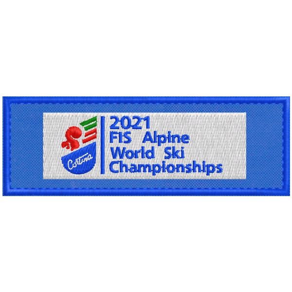Patch ricamata 2021 FIS Alpine World Ski Championships  cm.10,0 X 3,5 cod.20191024_A
