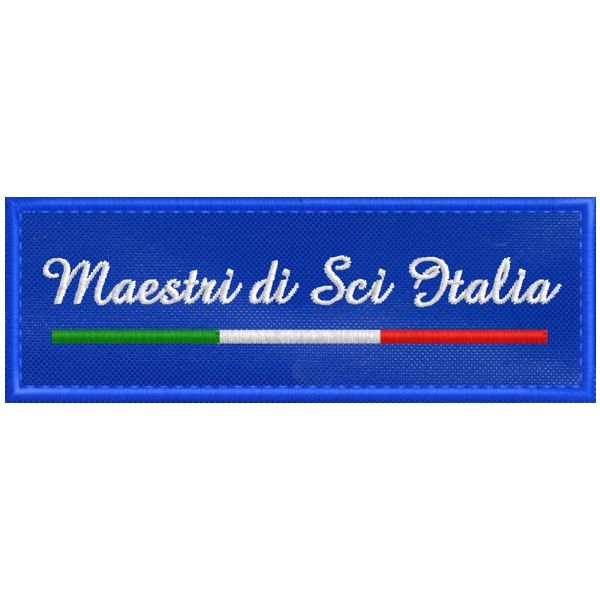Patch ricamata Maestri di Sci Italia  cm.10,0 X 3,5 cod.20191025_A