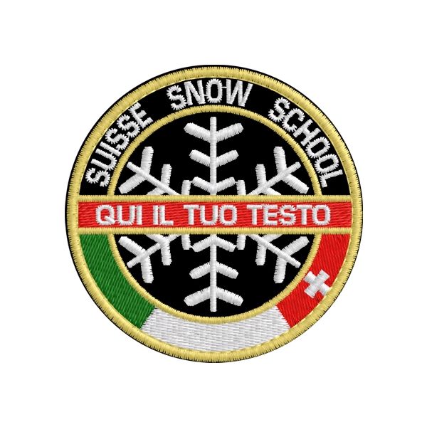 Patch pers. SUISSE SPORT SCHOOL con "TESTO A PIACERE"