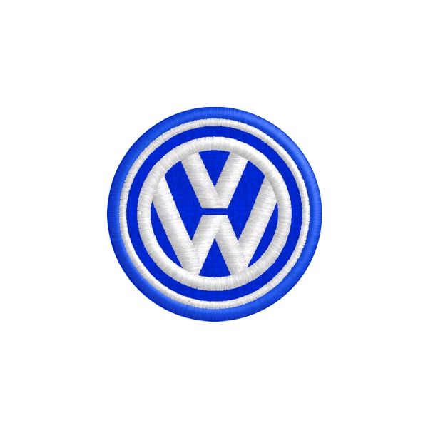 Patch ricamato su base blu Logo Wolkswagen  diam. 5cm Cod. 20191127_A