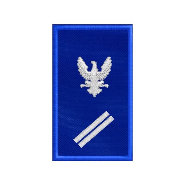 PATCH ricamato GUV su fondo blu royal cm. 7.5 x 4.5 con ricamo 2 BARRE INCLINATE cod.2019GUV1103