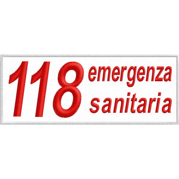 Patch da schiena 118 Emergenza sanitaria 27.5 x 10.5 cm.