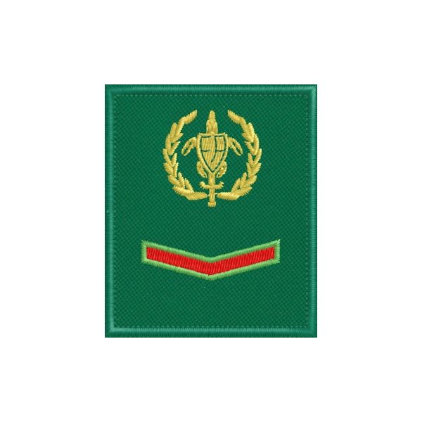Patch quadrato ricamato logo FareAmbiente con 1 gallone ROSSO