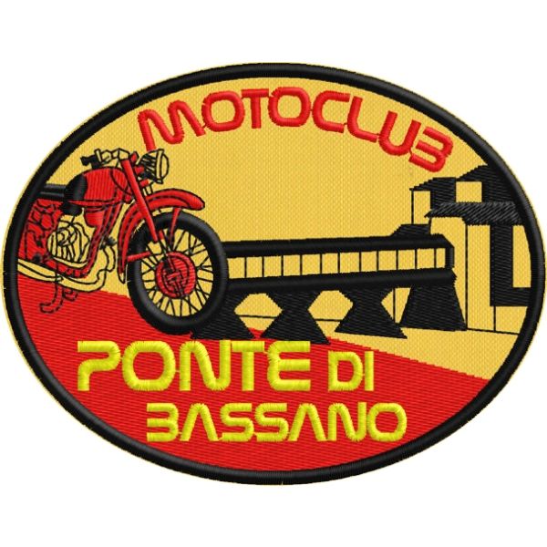 Patch ricamato MOTOCLUB di Bassano Cod. 20200220_A