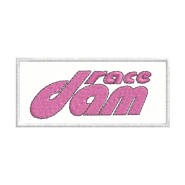 Patch Ricamato dam race rettangolare cm. 8,5 x 4,0 Cod.20200323_A