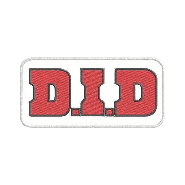 Patch Ricamato D.I.D. rettangolare cm. 8,0 x 4,0 Cod.20200325_A