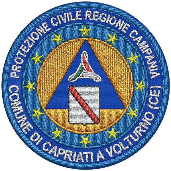 Patch ricamato PROTEZIONE CIVILE REGIONE CAMPANIA (COMUNE DI CAPRIATI A VOLTURNO)