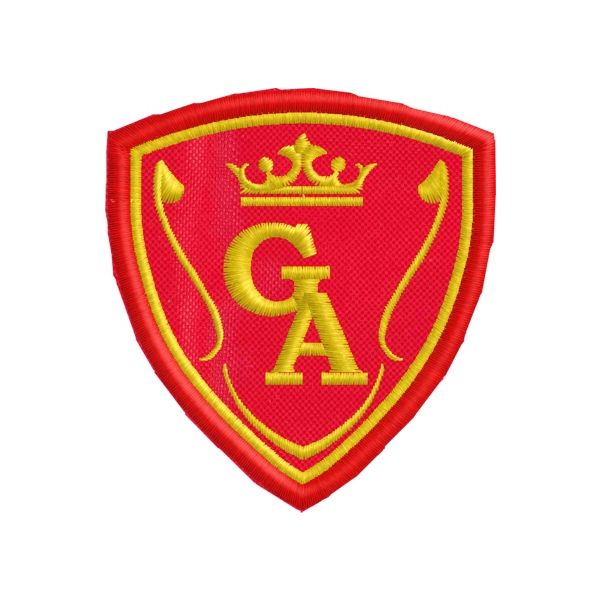 Scudetto ricamato su fondo rosso (Guardie >>Armate) cod.20200423_A