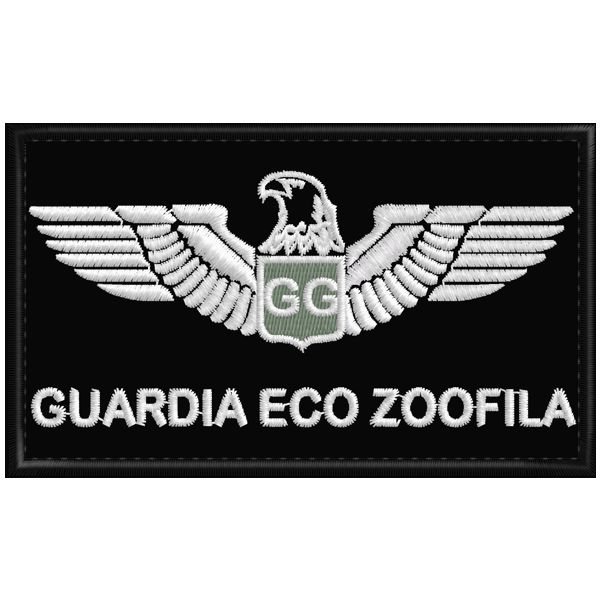 Patch RICAMATO AQUILA GUARDIA ECOZOOFILA regione puglia su base cm.10 Cod.20200518_A