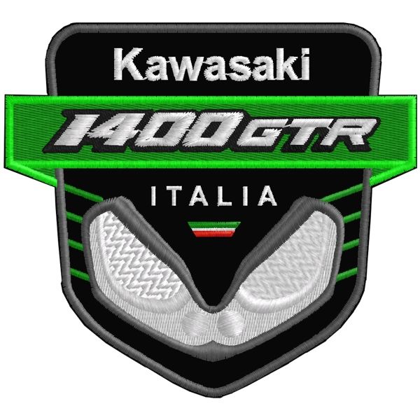 Patch ricamata KAWASAKI 1400 GTR  cm.10 x 9 Cod.20200528_A