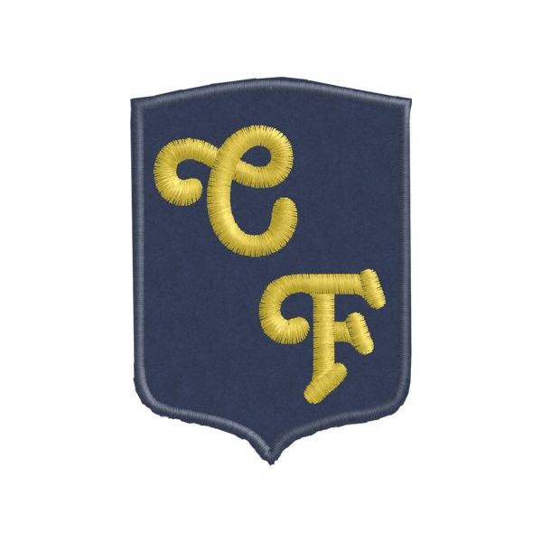 Scudetto, patch ricamato con iniziali (SDMF) Cod.20150717_A
