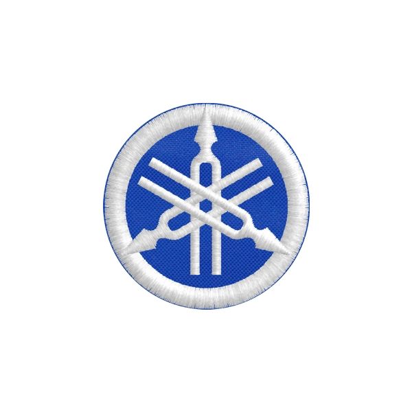 patch ricamata diam. 5 su base bianca