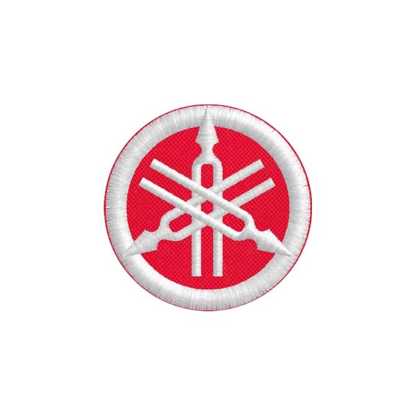 patch ricamata diam. 5 su base bianca