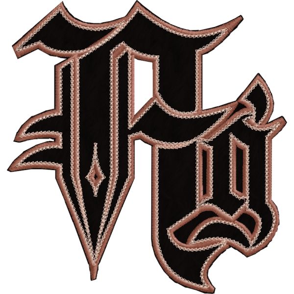 Scudetto, patch ricamato con iniziali (SDMF) Cod.20150717_A