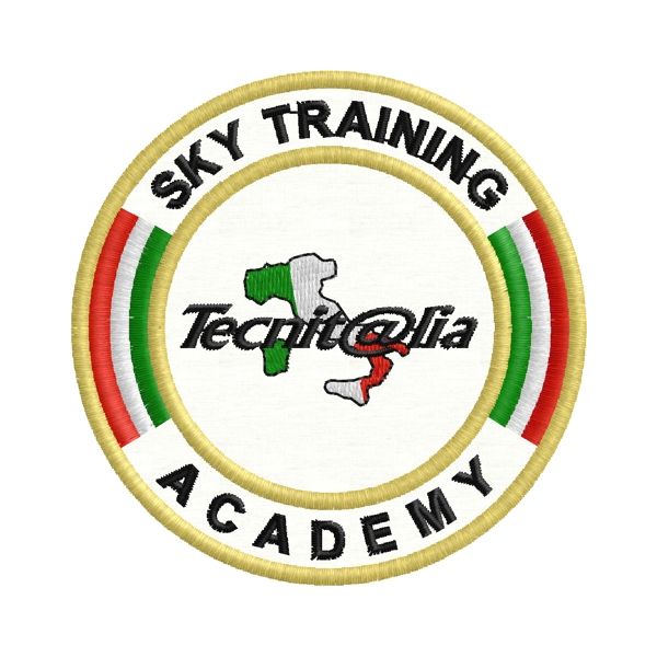 Patch Ricamato SKI TOUR ACADEMY diam. mm.73 Cod.20180902_A