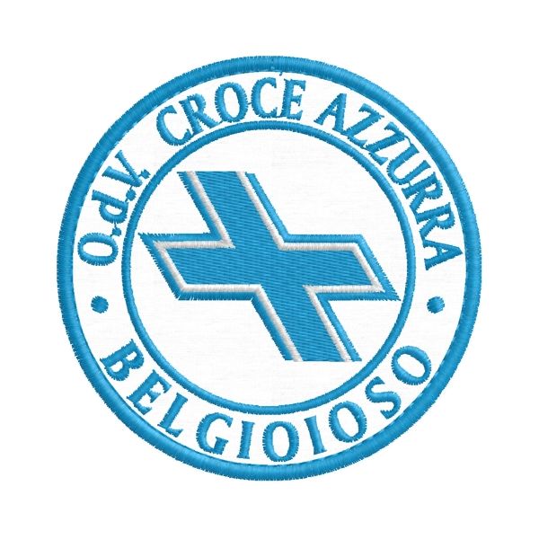 Patch ricamata CROCE AZZURRA BELGIOIOSO (PV) Cod.20180908_A