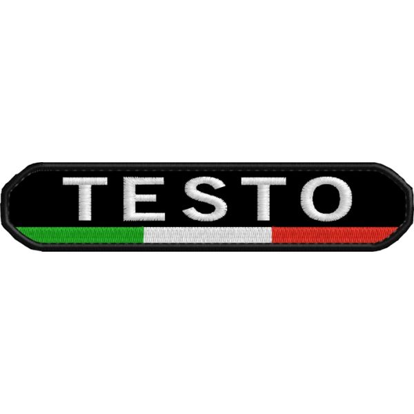 Ricamo con nome a piacere e bandiera tricolore digitate qui il testo che desiderate venga ricamato