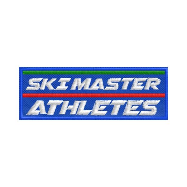  Patch ricamato SKI MASTER ATHLETES su base blu NAVY