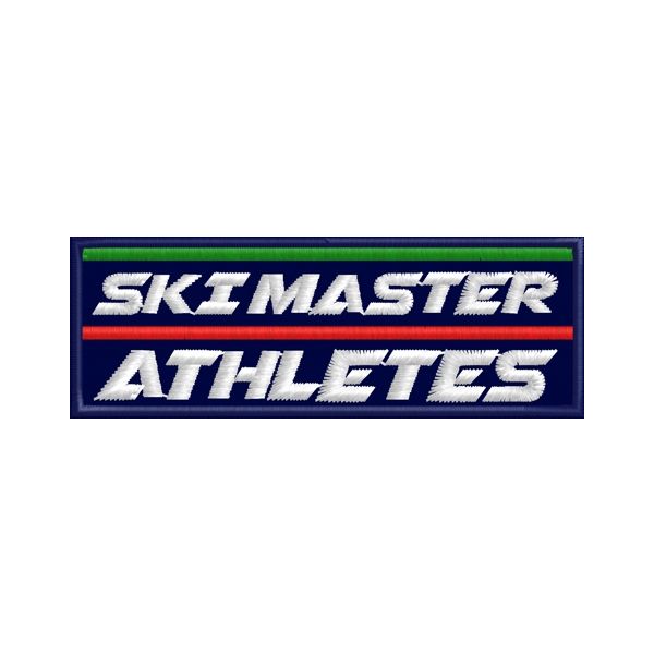  Patch ricamato SKI MASTER ATHLETES su base blu NAVY