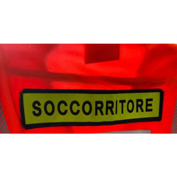patch da schiena ricamata SOCCORRITORE