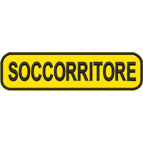 patch da schiena ricamata SOCCORRITORE