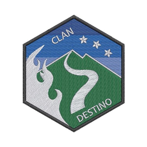 patch esagonale ricamata CLAN_DESTINO