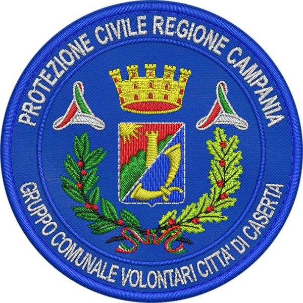 Patch ricamato LOGO COMUNE DI CASERTA PROTEZIONE CIVILE Cod.20201120_A