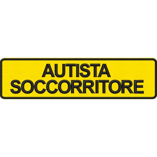 patch da schiena ricamata SOCCORRITORE