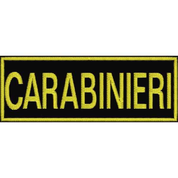 Patch scritta ricamata CARABINIERI Cm.9 x 3,5