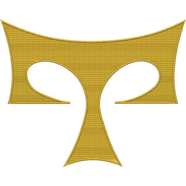 Iniziale ricamata tutto con filato GOLD dimensioni cm. 52x41 Cod. 20201219_A