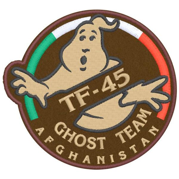 Patch ricamato GHOST TEAM AFGHANISTAN TF-45 diam. 90 mm. 