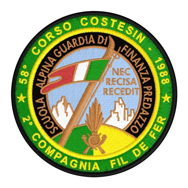 Patch ricamato SCUOLA ALPINA GUARDIA DI FINANZA PREDAZZO