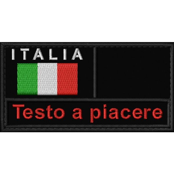 Patch cm. 8 x 4 IDENTIFICATIVA bianca 