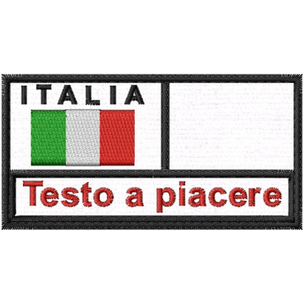 Patch cm. 8 x 4 IDENTIFICATIVA bianca 