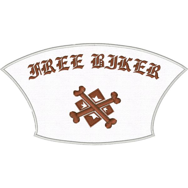 Patch da schiena CON OSSA e personalizzato con nome a piacere 