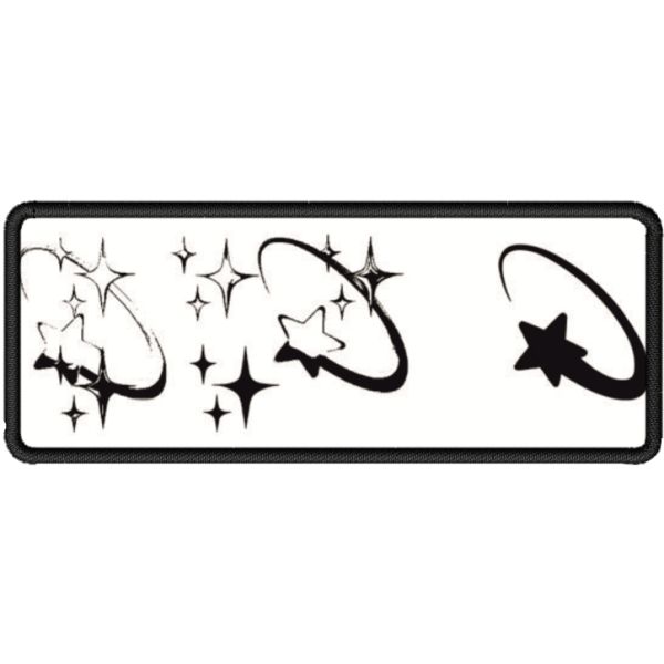 Stampa con bordo a ricamo (Patch Starzzz) cm. 9 X 3,5 progetto Nicolò Tocco Cod. 20210506-S