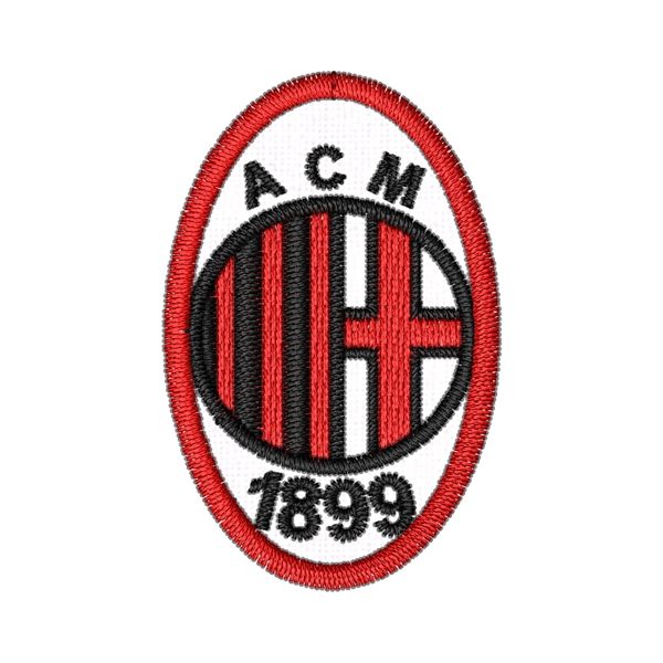 Patch  ricamato ACM MILAN, misura cm. 5,5 x 3,5 Cod.20210520_A 