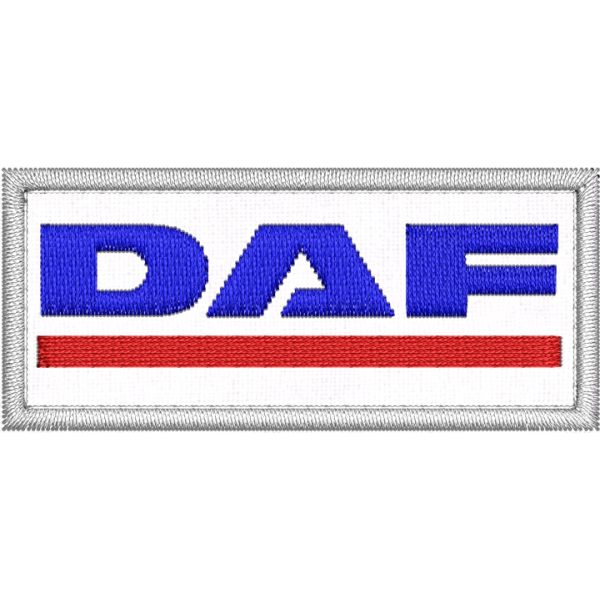 Patch sponsor ricamato logo DAF su base cm. 6 Cod. 20210521_A