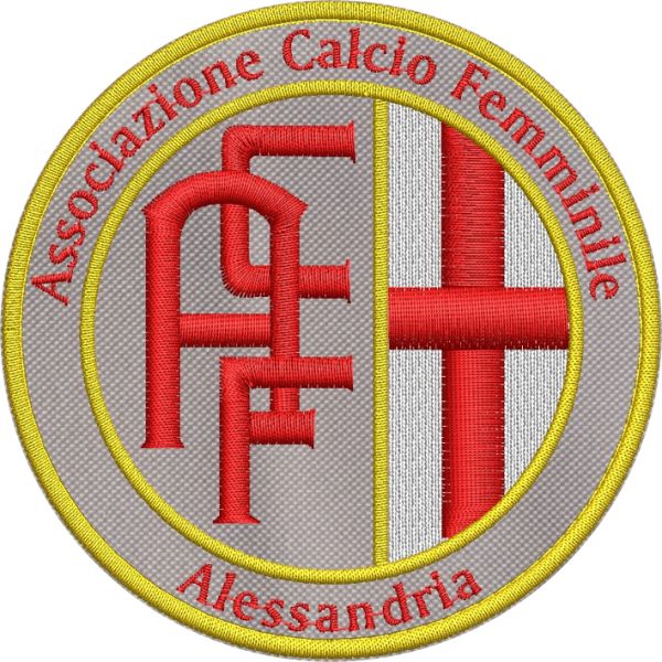 Patch ricamato Associazione Calcio Femminile Alessandria diam. cm.9 Cod.20210523_A