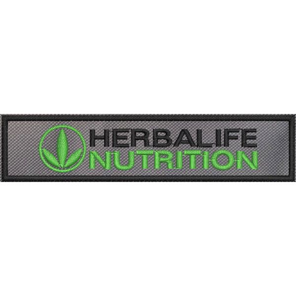 Patch ricamato HERBALIFE NUTRITION su base cm.10