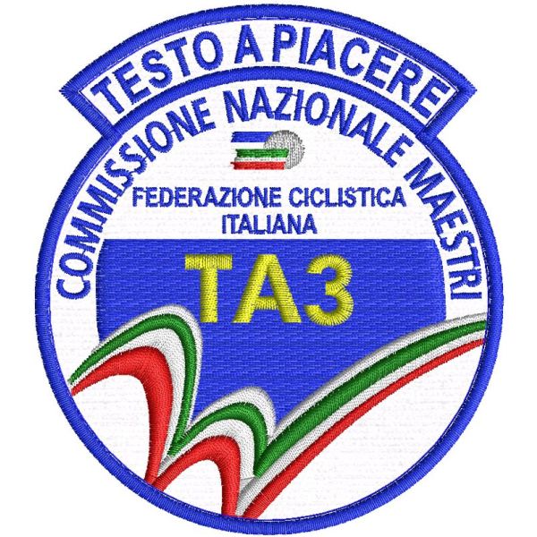 Patch ricamo "MAESTRO"  qualifica TA3 , con il TUO NOME personalizzato
