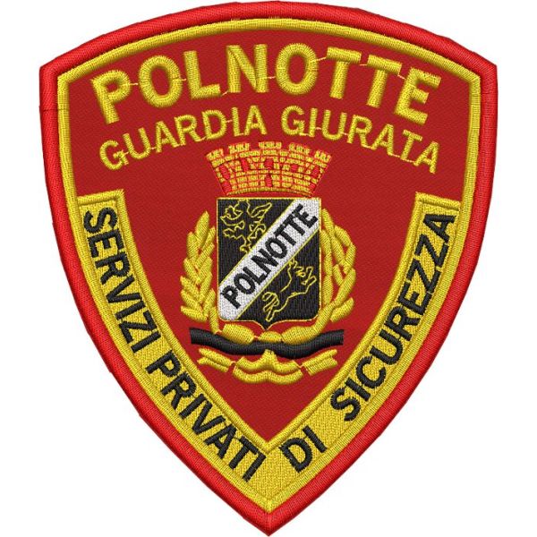 Patch ricamato POLNOTTE SICUREZZA cm. 12x10 Cod.20210627_A