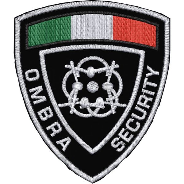 Patch  ricamato OMBRA SECURITY cm. 10 x 8.5 cod. 20210628_A