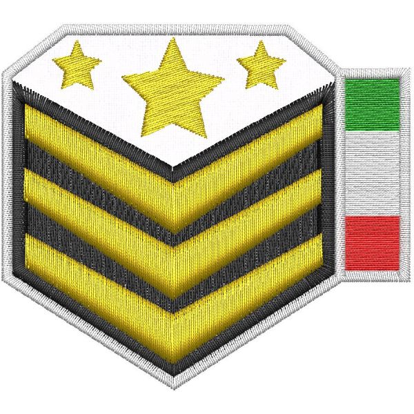 Grado militare da spalla con bandiera ITA cm. 8 x 7 Cod.20210701_A