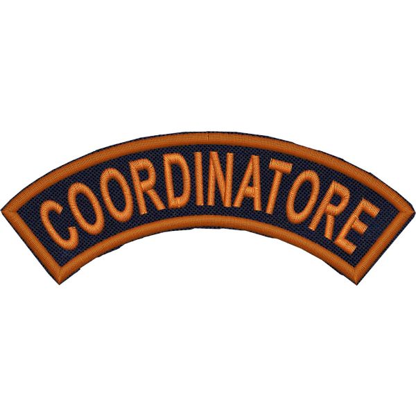 patch ricamate identificativo ruolo protezione civile, coordinatore, capo squadra COORDINATORE