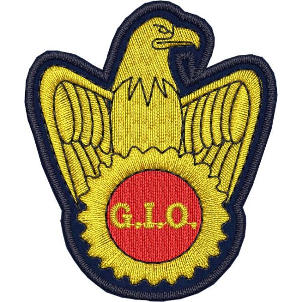 Patch da cappello con aquila in oro AGRIAMBIENTE G.I.O. cm. 5.5 x 4.5 cod. 20210806_A