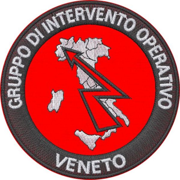 Patch ricamato GRUPPO INTERVENTO OPERATIVO Agriambiente regione VENETO diam. cm. 8 Cod.20210807_VE