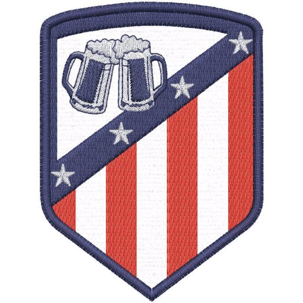 Patch ricamato logo  ATLETIKO calcio cm.9x 6,5  