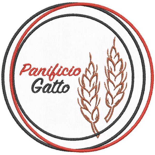 Patch Ricamato Logo Panificio Gatto diam. mm.80 Cod.20210830_A