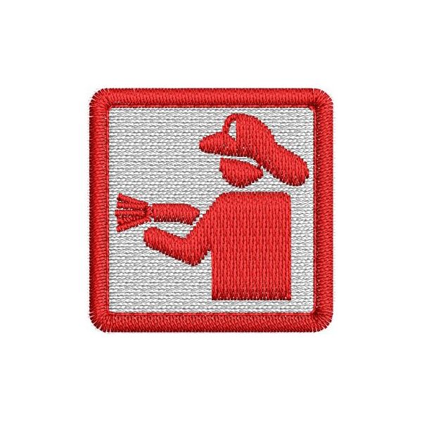 Patch ricamato Simbolo ADDETTI ANTINCENDIO